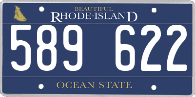 RI license plate 589622