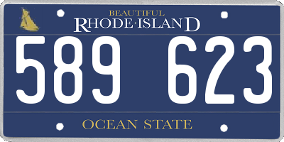 RI license plate 589623