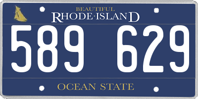RI license plate 589629