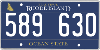 RI license plate 589630