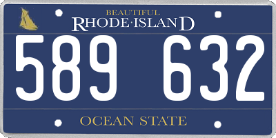 RI license plate 589632