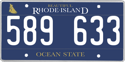 RI license plate 589633
