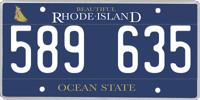 RI license plate 589635