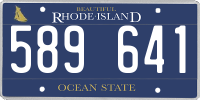 RI license plate 589641