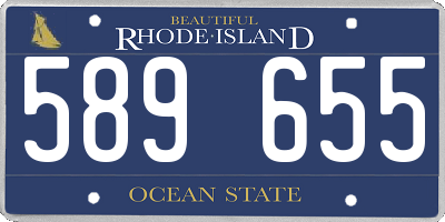 RI license plate 589655