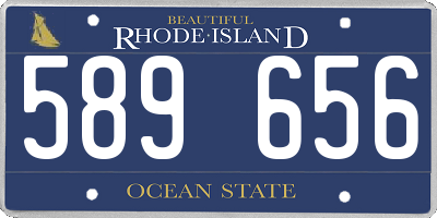RI license plate 589656