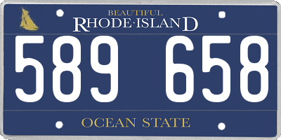 RI license plate 589658