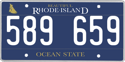 RI license plate 589659