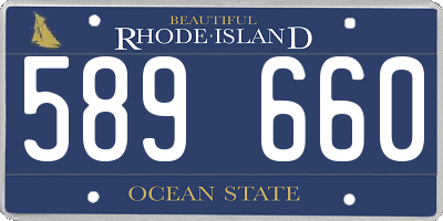 RI license plate 589660