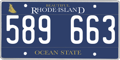 RI license plate 589663
