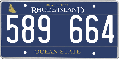 RI license plate 589664