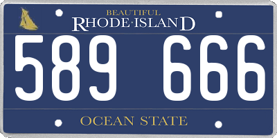 RI license plate 589666