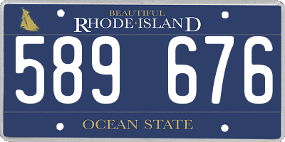 RI license plate 589676