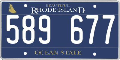 RI license plate 589677