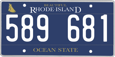 RI license plate 589681
