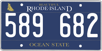 RI license plate 589682