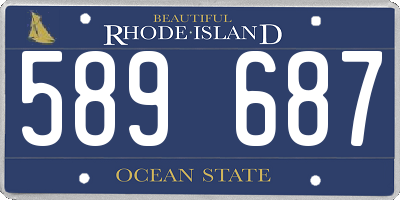 RI license plate 589687