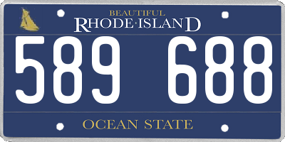 RI license plate 589688