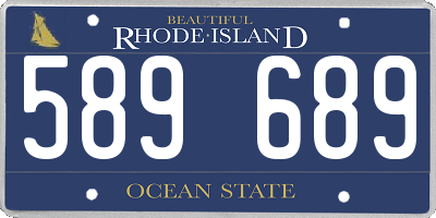 RI license plate 589689