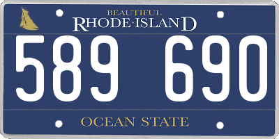RI license plate 589690