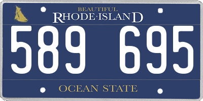 RI license plate 589695