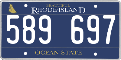 RI license plate 589697