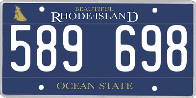RI license plate 589698