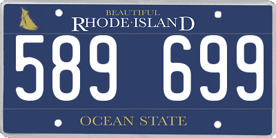 RI license plate 589699