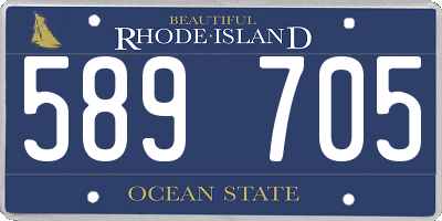RI license plate 589705