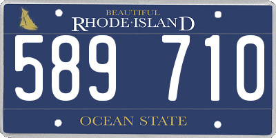 RI license plate 589710