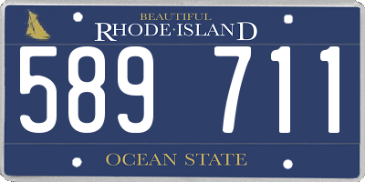 RI license plate 589711