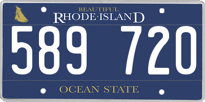 RI license plate 589720