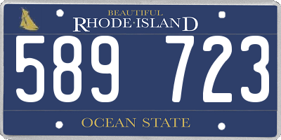 RI license plate 589723