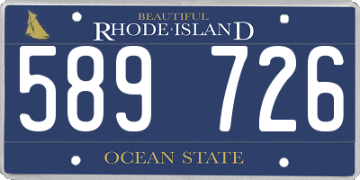 RI license plate 589726