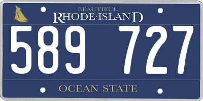 RI license plate 589727