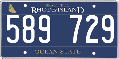 RI license plate 589729