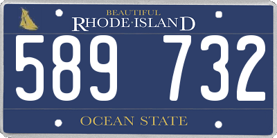 RI license plate 589732