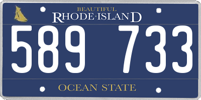 RI license plate 589733