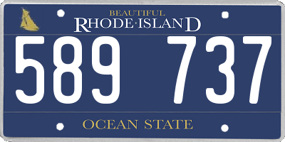 RI license plate 589737