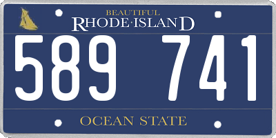 RI license plate 589741