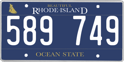 RI license plate 589749
