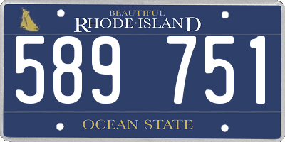 RI license plate 589751