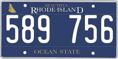 RI license plate 589756