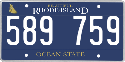RI license plate 589759