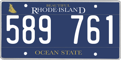 RI license plate 589761