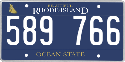 RI license plate 589766