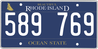 RI license plate 589769
