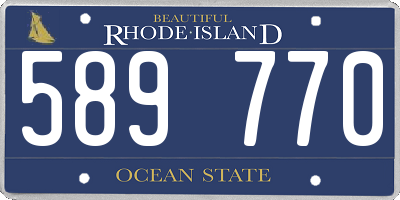 RI license plate 589770