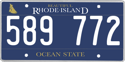 RI license plate 589772
