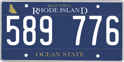 RI license plate 589776
